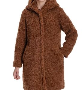Hooded Faux Fur Teddy Coat